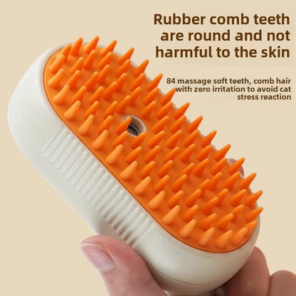 Cat Dog Pet Spray Massage Brush 3 in 1 One Button Steam Spray Folding Rotatable Floating Hair Bath Hair Removal Brush Comb